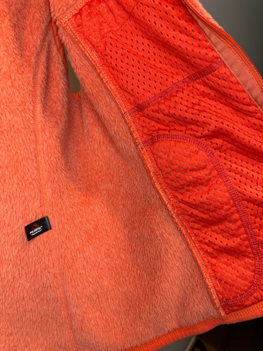 Patagonia Fleece Vest Womens Orange Full Zip Polartec Outdoor Small Lightweight - Picture 4 of 9